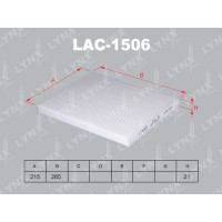 как выглядит lynx фильтр салонный lac1506 на фото